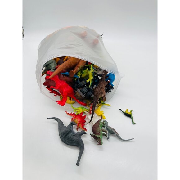 Bulk Lot Of Assorted Plastic Dinosaur Toys Figures 5.6 Lbs Mixed Colors & Sizes - Picture 1 of 6
